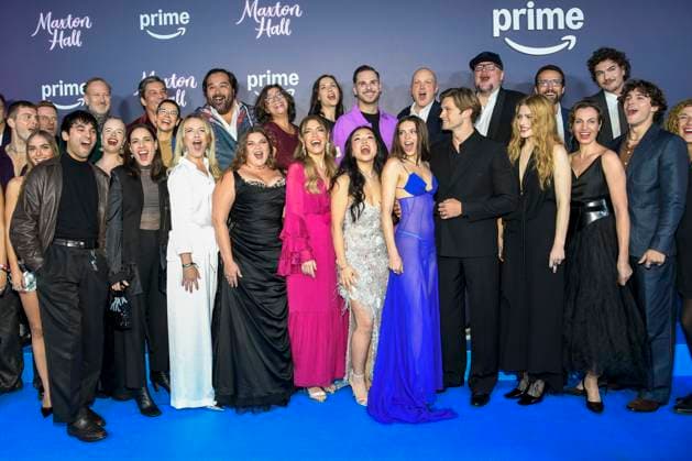 abb Maxton Hall cast guest on the blue carpet at the premiere of the Amazon Prime TV series Maxton Hall The World Between Us Season 2 at Tempodrom on 17 10 2025 in Berelin Berlin Germany