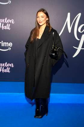 abb Maxton Hall Katja Geretschuchin as a guest on the blue carpet at the premiere of the Amazon Prime TV series Maxton Hall The World Between Us Season 2 at Tempodrom on 17 10 2025 in Berelin Berlin Germany