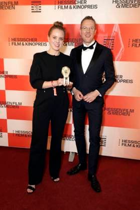 Julia von Heinz and Christoph Degen at the 36th Hessian Film and Cinema Award 2025 ceremony at the Alte Oper Frankfurt am Main, 17 10 2025 Foto:xP.xBackx xFuturexImagex kinopreis_5034