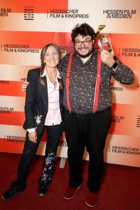 Connie Walther and Axel Ranisch at the 36 award ceremony of the Hessian Film and Cinema Prize 2025 in the Alte Oper Frankfurt am Main, 17 10 2025 Foto:xP.xBackx xFuturexImagex kinopreis_5055
