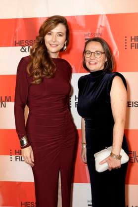 Katrin Bauerfeind and Anna Schoeppe at the 36th Hessian Film and Cinema Award 2025 ceremony at the Alte Oper Frankfurt am Main, 17 10 2025 Foto:xP.xBackx xFuturexImagex kinopreis_5069