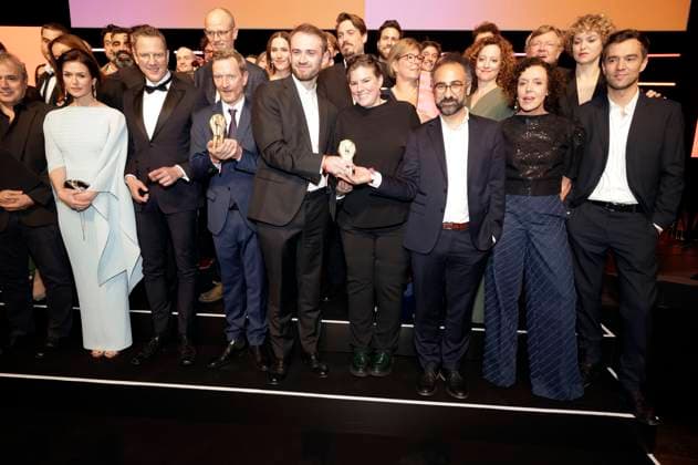 Award winners and laudators at the 36th Hessian Film and Cinema Award 2025 ceremony at the Alte Oper Frankfurt am Main, 17 10 2025 Foto:xP.xBackx xFuturexImagex kinopreis_5076