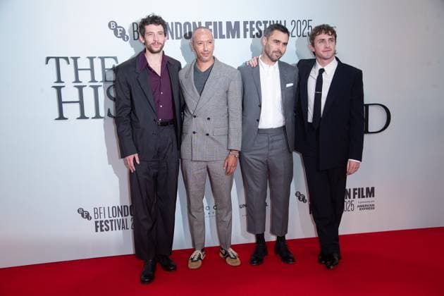 London Film Festival 2025 - The History Of Sound Headline Gala Arrivals at Royal Festival Hall, Southbank, London (L-R) - Josh O Connor, Oliver Hermanus, Ben Shattuck, Paul Mescal attends the Headline Gala of The History Of Sound at The 69th BFI London Film Festival at Royal Festival Hall, Southbank, London, England, UK on Saturday 18 October, 2025., Credit:Justin Ng Avalon UK, England, London, Royal Festival Hall, Southbank Copyright: xJustinxNgx xAvalonx 1046440747