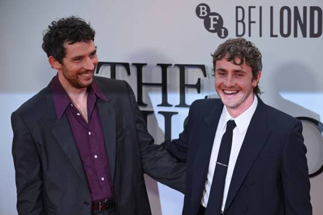 The History of Sound Gala at 69th BFI London Film Festival??????? LONDON, UNITED KINGDOM - OCTOBER 18: Irish actor Paul Mescal (R) and British actor Josh O’ Connor (L) attend the premiere of The History of Sound during the 69th BFI London Film Festival at the Royal Festival Hall in London, United Kingdom on October 18, 2025. Rasid Necati Aslim Anadolu London United Kingdom. Editorial use only. Please get in touch for any other usage.  Copyright: x2025xAnadoluxRasidxNecatixAslimx
