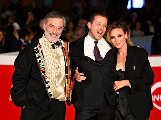 Rome Cinema Fest 2025, evening 4 - Red carpet screening of the film The Eyes of Others. Pictured: Jasmine Trinca, Andrea de Sica, and Filippo Timi  Copyright: xMaurizioxD Avanzox xipa-agency.netx xDxAvanzo Provvisionatox IPA_Agency_IPA66751333