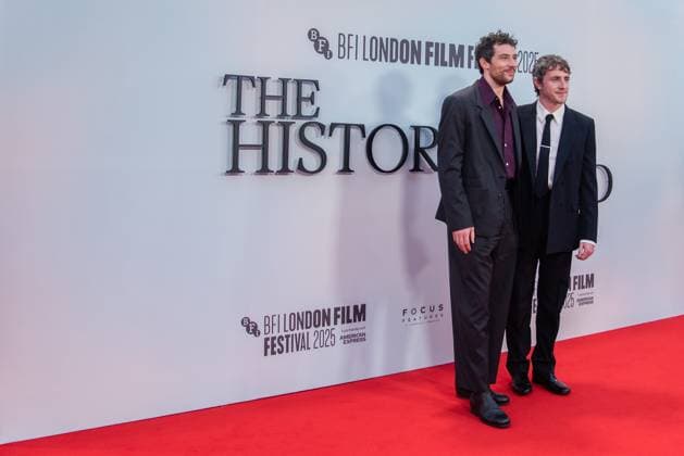 October 18, 2025, London, United Kingdom: Josh O Connor and Paul Mescal attend The History of Sound Headline Gala at the 69th BFI London Film Festival at The Royal Festival Hall. London United Kingdom - ZUMAs197 20251018_aaa_s197_178 Copyright: xLoredanaxSangiulianox
