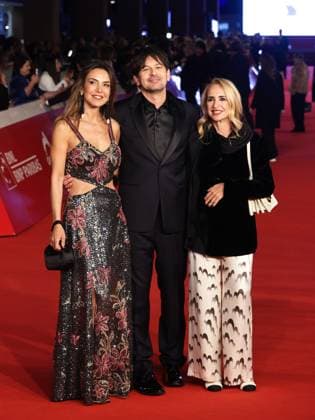 Rome Cinema Fest 2025, evening 4 - Red carpet film Fuori la verità . Pictured are Paola Lucisano, Davide Minnella, and Federica Lucisano.  Copyright: xMarcoxProvvisionatox xipa-agency.netx xDxAvanzo Provvisionatox IPA_Agency_IPA66760802