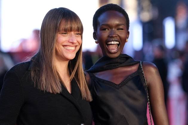 Couture red carpet during the 20th Rome Film Fest in Italy. 18 October 2025 (L to R) Alice Winocour and Anyier Anei attend the red carpet for Couture during the 20th Rome Film Fest at Auditorium Parco Della Musica in Rome. 18 October 2025, Credit:Davide Di Lalla - Unicode Images Avalon Italy, Rome, Auditorium Parco della Musica  Copyright: xDavidexDixLallax-xUnicodexImagesx xAvalonx 1046484159