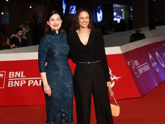Rome: Roma Cinema Fest 2025, evening 4 - Red carpet screening of the film Vie Prive. Pictured: Rebecca Zlotowski, Anne Berest Rome  - ZUMAp169 20251018_zea_p169_1714 Copyright: xMarcoxProvvisionatox