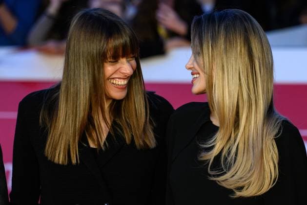 Alice Winocour and Angelina Jolie attend the Couture red carpet during the 20th Rome Film Festival at Auditorium Parco della Musica in Rome (Italy), October 18, 2025. andreaxstaccioli