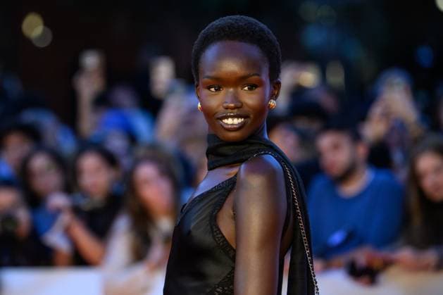 October 18, 2025, Rome, Italy: Anyier Anei attends the Couture red carpet during the 20th Rome Film Festival at Auditorium Parco della Musica in Rome (Italy), October 18, 2025. Rome Italy  - ZUMAi110 20251018_zna_i110_175 Copyright: xAndreaxStacciolix