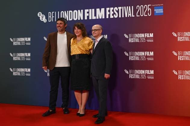 PILLION Gala at 69th BFI London Film Festival LONDON, UNITED KINGDOM - OCTOBER 18: Ed Guiney, Lee Groombridge and Emma Norton attend the UK premiere of PILLION during the 69th BFI London Film Festival at the Royal Festival Hall in London, United Kingdom on October 18, 2025. Rasid Necati Aslim Anadolu London United Kingdom. Editorial use only. Please get in touch for any other usage.  Copyright: x2025xAnadoluxRasidxNecatixAslimx