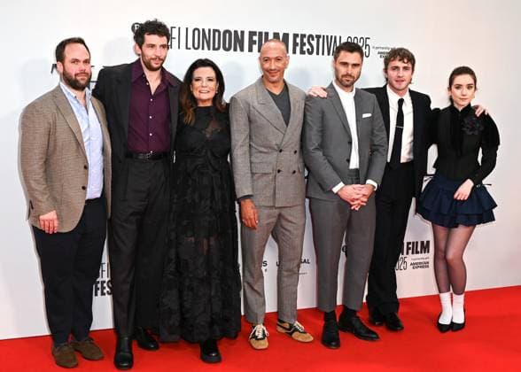 Andrew Kortschak, Josh O Connor, Thérèsa Ryan, Oliver Hermanus, Ben Shattuck, Paul Mescal and Emma Canning attends The History of Sound Premiere during the BFI London Film Festival, at the Southbank Centre, Royal Festival Hall in London, England. UK. Saturday 18th October 2025 Copyright: xJamesxWarrenx LFF- THE HISTORY OF SOUND 31
