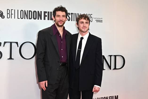 Josh O Connor and Paul Mescal attends The History of Sound Premiere during the BFI London Film Festival, at the Southbank Centre, Royal Festival Hall in London, England. UK. Saturday 18th October 2025 Copyright: xJamesxWarrenx LFF- THE HISTORY OF SOUND 4