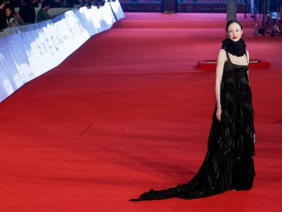 Roma Cinema Fest 2025, evening 5 - Red carpet film Good Boy. Pictured: Andrea Riseborough  Copyright: xMarcoxProvvisionatox xipa-agency.netx xDxAvanzo Landi Provvisionatox IPA_Agency_IPA66820273
