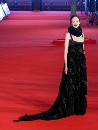 Roma Cinema Fest 2025, evening 5 - Red carpet film Good Boy. Pictured: Andrea Riseborough  Copyright: xMarcoxProvvisionatox xipa-agency.netx xDxAvanzo Landi Provvisionatox IPA_Agency_IPA66820274
