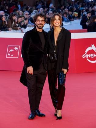 Roma Cinema Fest 2025, evening 5 - Red carpet film The Counterfeiter. Pictured: Francesco Montanari and Federica Sorino.  Copyright: xMarcoxProvvisionatox xipa-agency.netx xDxAvanzo Landi Provvisionatox IPA_Agency_IPA66821805