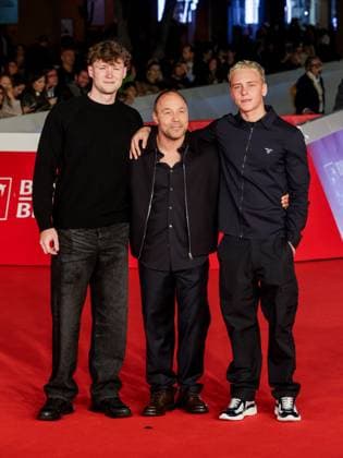 Roma Cinema Fest 2025, evening 5 - Red carpet film Good Boy. Pictured: Stephen Graham with his children.  Copyright: xMarcoxProvvisionatox xipa-agency.netx xDxAvanzo Landi Provvisionatox IPA_Agency_IPA66820282
