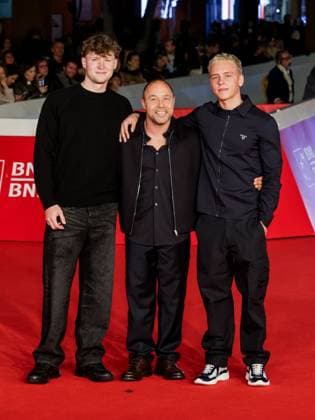 Roma Cinema Fest 2025, evening 5 - Red carpet film Good Boy. Pictured: Stephen Graham with his children.  Copyright: xMarcoxProvvisionatox xipa-agency.netx xDxAvanzo Landi Provvisionatox IPA_Agency_IPA66820283