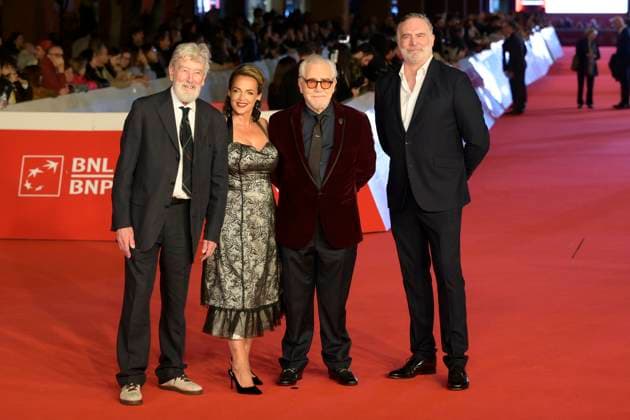 Glenrothan red carpet in Rome, Italy - 19 Oct 2025 David Ashton (l), Nicole Ansari Cox (l), Brian Cox (r) and Aldan Redmond (r) attend the Glenrothan red carpet at Auditorium Parco della Musica at Rome Film Fest 2025. Rome Italy Copyright: xMarioxCartellix xSOPAxImagesx _DSC8218
