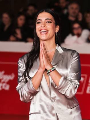Rome, Italy, Italy: Roma Cinema Fest 2025, evening 5 - Red carpet film Pirandello The Giant in Love. Pictured: Ester Pantano Rome Italy  - ZUMAp169 20251019_zea_p169_900 Copyright: xMarcoxProvvisionatox