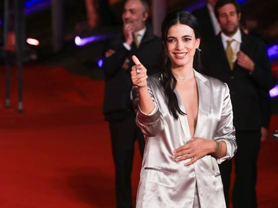 Rome, Italy, Italy: Roma Cinema Fest 2025, evening 5 - Red carpet film Pirandello The Giant in Love. Pictured: Ester Pantano Rome Italy  - ZUMAp169 20251019_zea_p169_885 Copyright: xMarcoxProvvisionatox