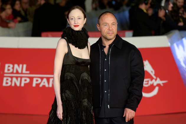Good boy red carpet in Rome, Italy - 19 Oct 2025 Andrea Risenborough (l) and Stephen Graham (r) attend the Good boy movie red carpet at Auditorium Parco della Musica at Rome Film Fest 2025. Rome Italy Copyright: xMarioxCartellix xSOPAxImagesx _DSC8284