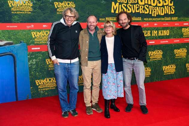 Marcus H Rosenmüller, Florian Brückner, Gisela Schneeberger and Maximilian Schafroth at the premiere of the movie Pumuckl und das große Missverständnis at Mathäser Filmpalast Munich, 19 10 2025 Foto:xN.xKolinzx xFuturexImagex pumuckl_5017