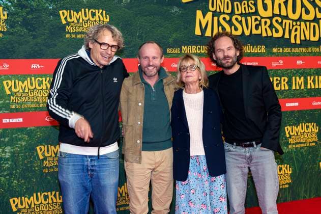 Marcus H Rosenmüller, Florian Brückner, Gisela Schneeberger and Maximilian Schafroth at the premiere of the movie Pumuckl und das große Missverständnis at Mathäser Filmpalast Munich, 19 10 2025 Foto:xN.xKolinzx xFuturexImagex pumuckl_5020