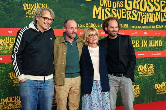 Marcus H Rosenmüller, Florian Brückner, Gisela Schneeberger and Maximilian Schafroth at the premiere of the movie Pumuckl und das große Missverständnis at Mathäser Filmpalast Munich, 19 10 2025 Foto:xN.xKolinzx xFuturexImagex pumuckl_5022