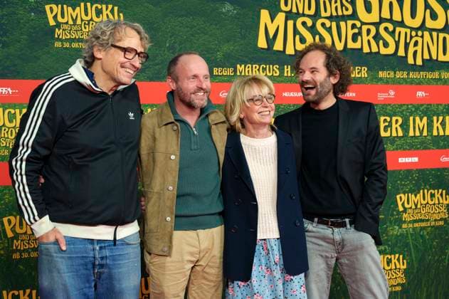Marcus H Rosenmüller, Florian Brückner, Gisela Schneeberger and Maximilian Schafroth at the premiere of the movie Pumuckl und das große Missverständnis at Mathäser Filmpalast Munich, 19 10 2025 Foto:xN.xKolinzx xFuturexImagex pumuckl_5023
