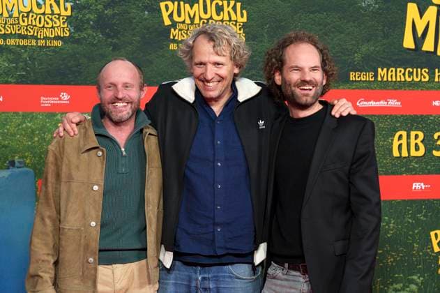 Florian Brückner, Marcus H Rosenmüller and Maximilian Schafroth at the premiere of the movie Pumuckl und das große Missverständnis at Mathäser Filmpalast Munich, 19 10 2025 Foto:xN.xKolinzx xFuturexImagex pumuckl_5035