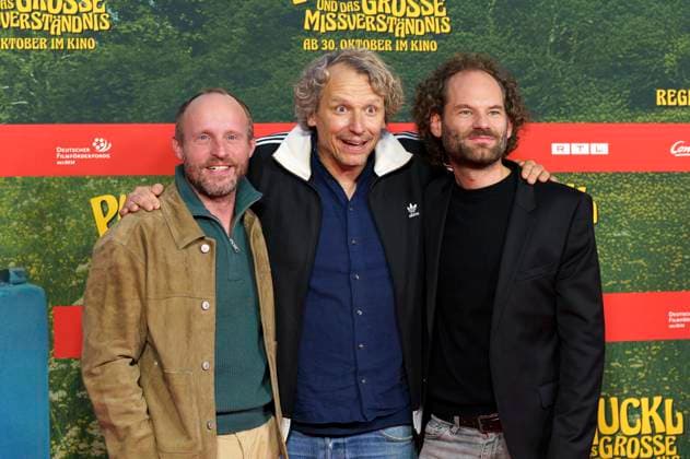 Florian Brückner, Marcus H Rosenmüller and Maximilian Schafroth at the premiere of the movie Pumuckl und das große Missverständnis at Mathäser Filmpalast Munich, 19 10 2025 Foto:xN.xKolinzx xFuturexImagex pumuckl_5037