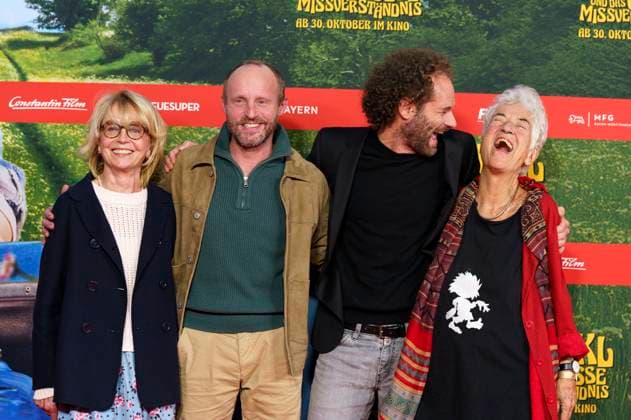 Gisela Schneeberger, Florian Brückner, Maximilian Schafroth and Barbara von Johnson at the premiere of the movie Pumuckl und das große Missverständnis at Mathäser Filmpalast Munich, 19 10 2025 Foto:xN.xKolinzx xFuturexImagex pumuckl_5045