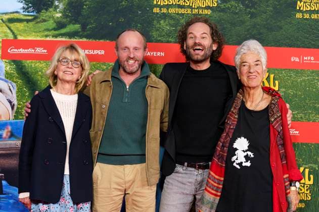 Gisela Schneeberger, Florian Brückner, Maximilian Schafroth and Barbara von Johnson at the premiere of the movie Pumuckl und das große Missverständnis at Mathäser Filmpalast Munich, 19 10 2025 Foto:xN.xKolinzx xFuturexImagex pumuckl_5046