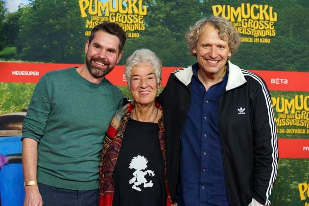 Korbinian Dufter, Barbara von Johnson and Marcus H Rosenmüller at the premiere of the movie Pumuckl und das große Missverständnis at Mathäser Filmpalast Munich, 19 10 2025 Foto:xN.xKolinzx xFuturexImagex pumuckl_5056