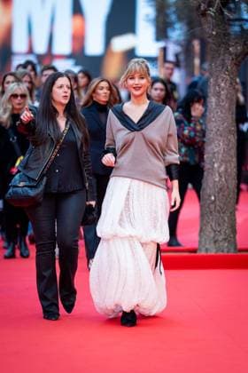 Die My Love red carpet during the 20th Rome Film Festival at Auditorium Parco Della Musica in Rome, Italy on 20 October 2025. Jennifer Lawrence (wearing dress and shoes Dior and watch Longines) attends the Die My Love red carpet during the 20th Rome Film Festival at Auditorium Parco Della Musica in Rome, Italy on 20 October 2025., Credit:Stefano Costantino TTL Avalon Italy, Rome  Copyright: xStefanoxCostantinoxTTLx xAvalonx 1046960680