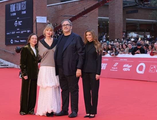 20th Rome Film Festival, Italy - 20 Oct 2025 Jennifer Lawrence with producer Justine Ciarrocchi, Paola Malanga and Salvatore Nastasi,, arrive for the screening of the movie Die My Love at the 20th annual Rome Film Fest, in Rome, Italy, 20 October 2025., Credit:Maria Laura Antonelli Avalon Italia, Rome  Copyright: xMariaxLauraxAntonellix xAvalonx 1046962417