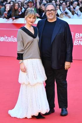 The 20th Rome Film Festival Jennifer Lawrence and the President of Fondazione Cinema per Roma, Salvatore Nastasi, attend the Die My Love red carpet during the 20th Rome Film Festival at Auditorium Parco Della Musica in Rome, Italy, on October 20, 2025. Rome Italy Italy  Copyright: xDomenicoxCippitellix originalFilename: cippitelli-diemylov251020_npAmj.jpg