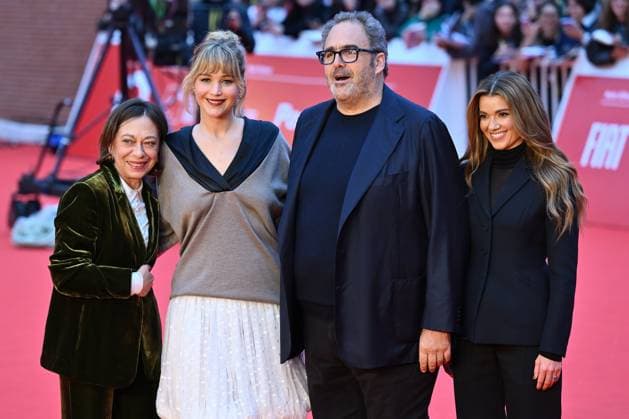 The 20th Rome Film Festival Festival Artistic Director Paola Malanga, Jennifer Lawrence, President of Fondazione Cinema per Roma Salvatore Nastasi, and Justine Ciarrocchi attend the Die My Love red carpet during the 20th Rome Film Festival at Auditorium Parco Della Musica in Rome, Italy, on October 20, 2025. Rome Italy Italy  Copyright: xDomenicoxCippitellix originalFilename: cippitelli-diemylov251020_nptQw.jpg