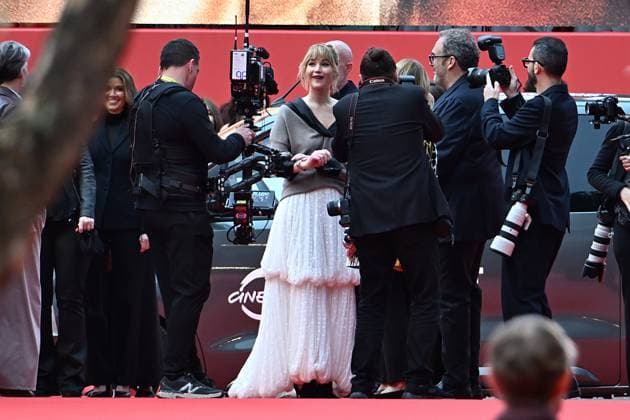Italy: Romacinemafest 2025 American Actress Jennifer Lawrence on the red carpet movie Die My Love. Rome (Italy), October 20th,, 2025 Imago-Images Emmefoto Copyright: xImago-Images Emmefotox