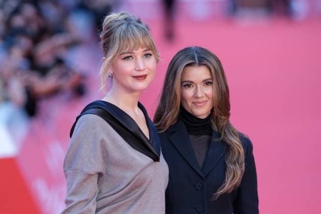 Die My Love red carpet during the 20th Rome Film Fest in Rome - 20 Oct 2025 Jennifer Lawrence (L) and Justine Ciarrocchi (R) attend the red carpet for Die My Love during the 20th Rome Film Fest at Auditorium Parco Della Musica in Rome. Rome Italy Copyright: xDavidexDixLallax xSOPAxImagesx DDILALLA-5591