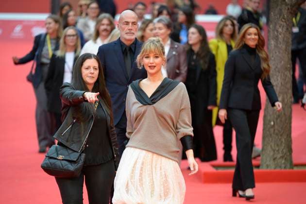 Die my love red carpet in Rome, Italy - 20 Oct 2025 Jennifer Lawrence attends the Die my love red carpet during Auditroium Parco della Muisca at Rome Film Fest 2025. Rome Italy Copyright: xMarioxCartellix xSOPAxImagesx _DSC2036