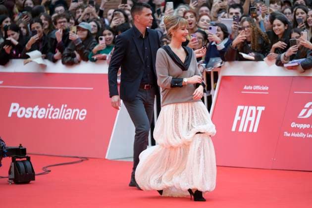 Die my love red carpet in Rome, Italy - 20 Oct 2025 Jennifer Lawrence attends the Die my love red carpet during Auditroium Parco della Muisca at Rome Film Fest 2025. Rome Italy Copyright: xMarioxCartellix xSOPAxImagesx _DSC8586