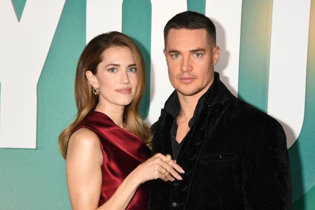 LOS ANGELES, CA - OCTOBER 20: Allison Williams and Alexander Dreymon at Paramount Pictures Los Angeles premiere of Regretting You at the Paramount Theater in Los Angeles, California on October 20, 2025. Copyright: xJeffreyxMayerx