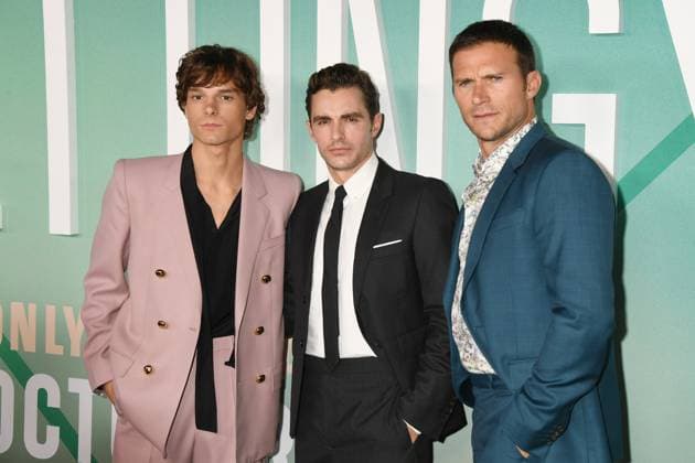 LOS ANGELES, CA - OCTOBER 20: Mason Thames, Dave Franco and Scott Eastwood at Paramount Pictures Los Angeles premiere of Regretting You at the Paramount Theater in Los Angeles, California on October 20, 2025. Copyright: xJeffreyxMayerx