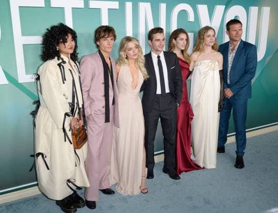 Regretting You Premiere - Los Angeles, USA LOS ANGELES, USA. October 20, 2025: Sam Morelos, Mason Thames, McKenna Grace, Dave Franco, Allison Williams, Willa Fitzgerald & Scott Eastwood at the premiere for Regretting You at the Paramount Theatre. Los Angeles CA USA  Copyright: xPaulxSmith Featureflashx