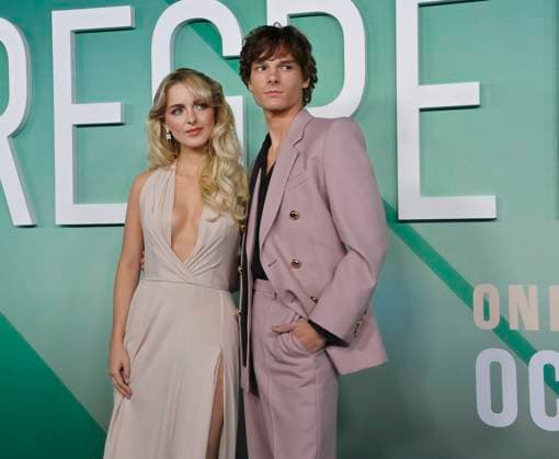 Cast members Mason Thames (L) and Mckenna Grace attend the premiere of the motion picture romantic drama Regretting You at Paramount Studios in Los Angeles on Monday, October 20, 2025. Storyline: Centers on the strained relationship between young mother Morgan Grant and her teenage daughter Clara, exacerbated by Morgan s husband Chris s tragic death, forcing them to navigate life s challenges together.  LAP2025102021 JIMxRUYMEN