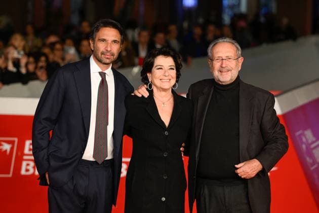 News - Rome Film Festival 2025 Massimiliano Di Lodovico, Monica Guerritore and Roberto Zaccaria attend the red carpet of the movie Anna  during the 20th Rome Film Fest at Auditorium Parco della Musica on October 20, 2025 in Rome, Italy. Rome Auditorium Parco della Musica Italy Copyright: xFabrizioxCorradettix xLiveMediax LPN_2093372