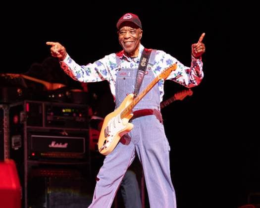 Blues artist Buddy Guy performs at the TCU Amphitheater at White River State Park in Indianapolis, Indiana on Jul 27, 2022. July 27, 2022, Indianapolis, Indiana, USA: Blues artist Buddy Guy performs at the TCU Amphitheater at White River State Park in Indianapolis, Indiana on Jul 27, 2022. Copyright: xLoraxOlivex